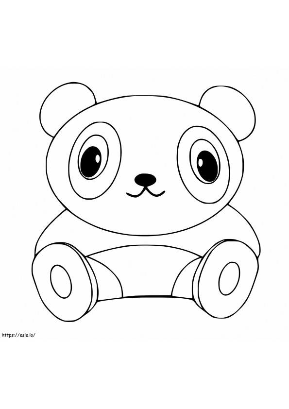 Söpö Panda lapsille värityskuva