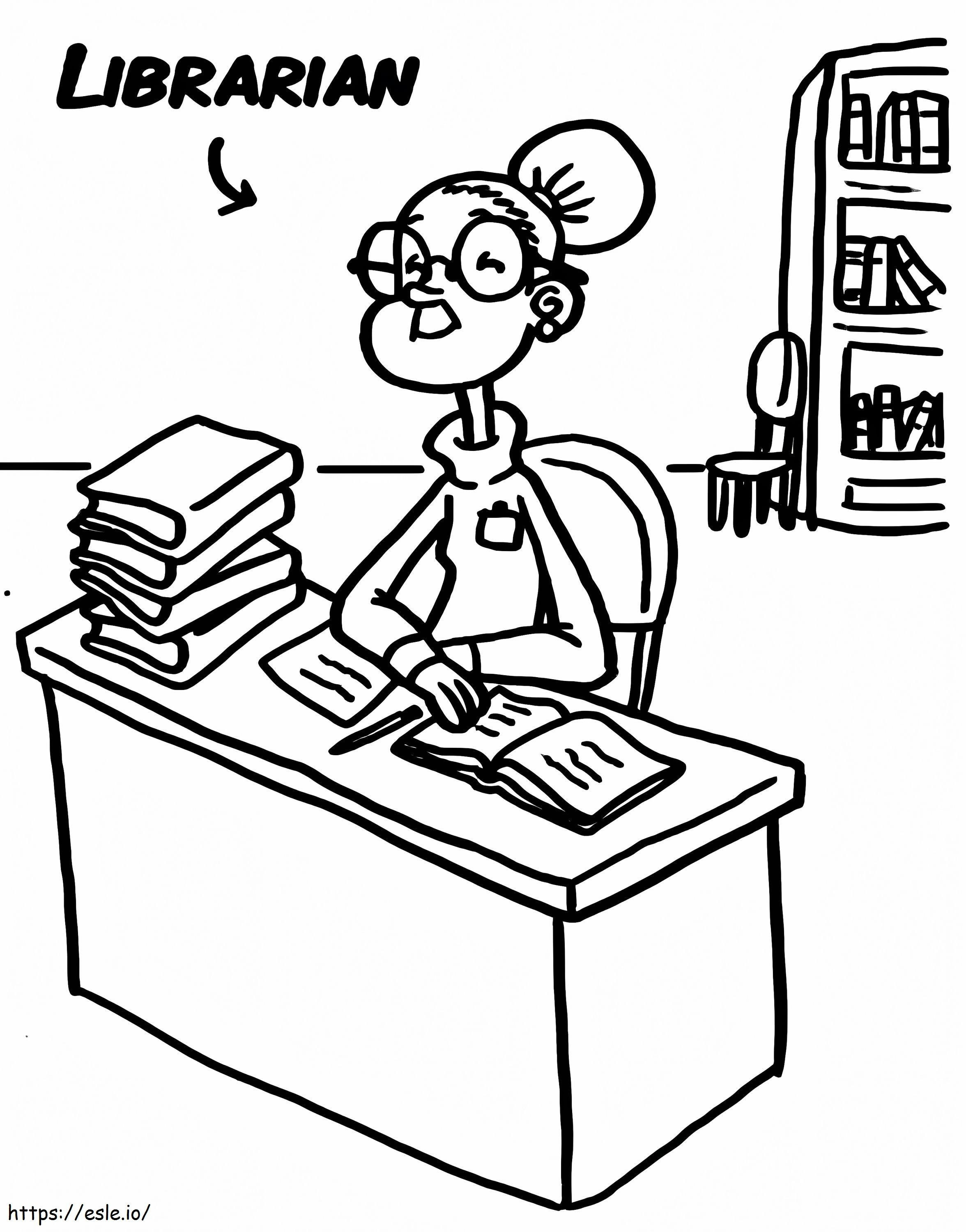 Librarian 3 coloring page