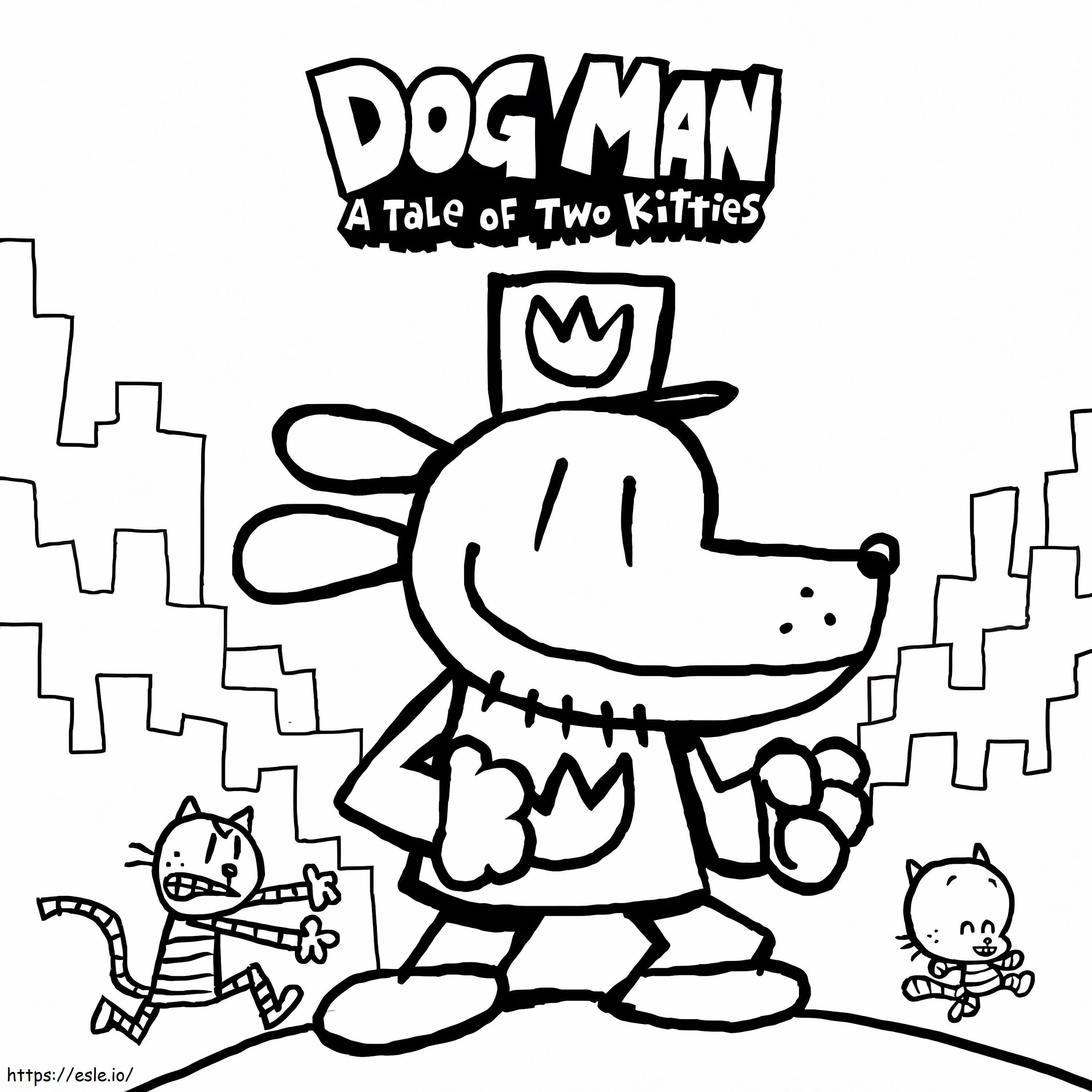 AAwesome Dog Man coloring page
