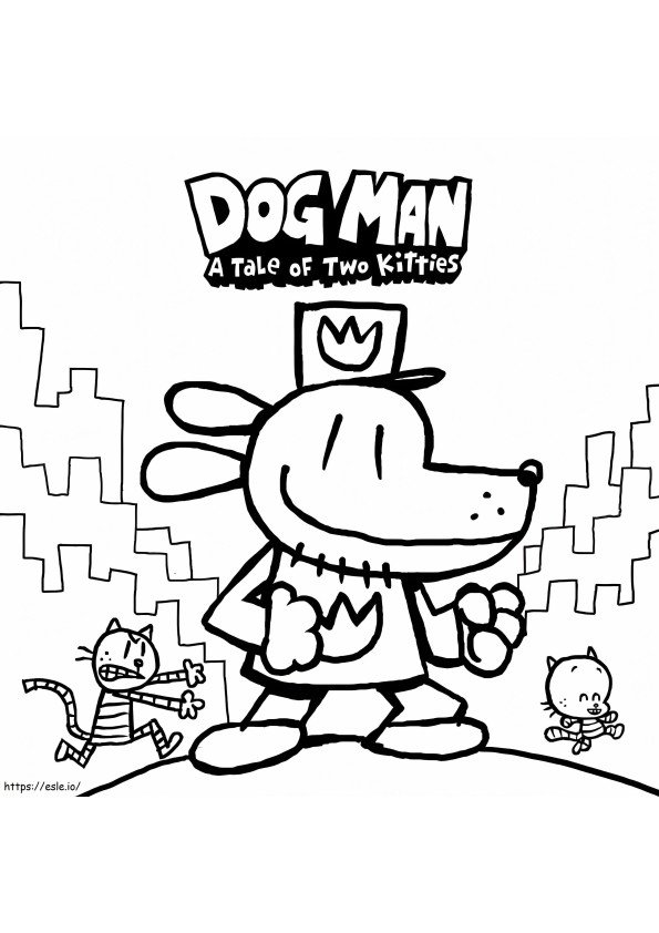 AAwesome Dog Man coloring page
