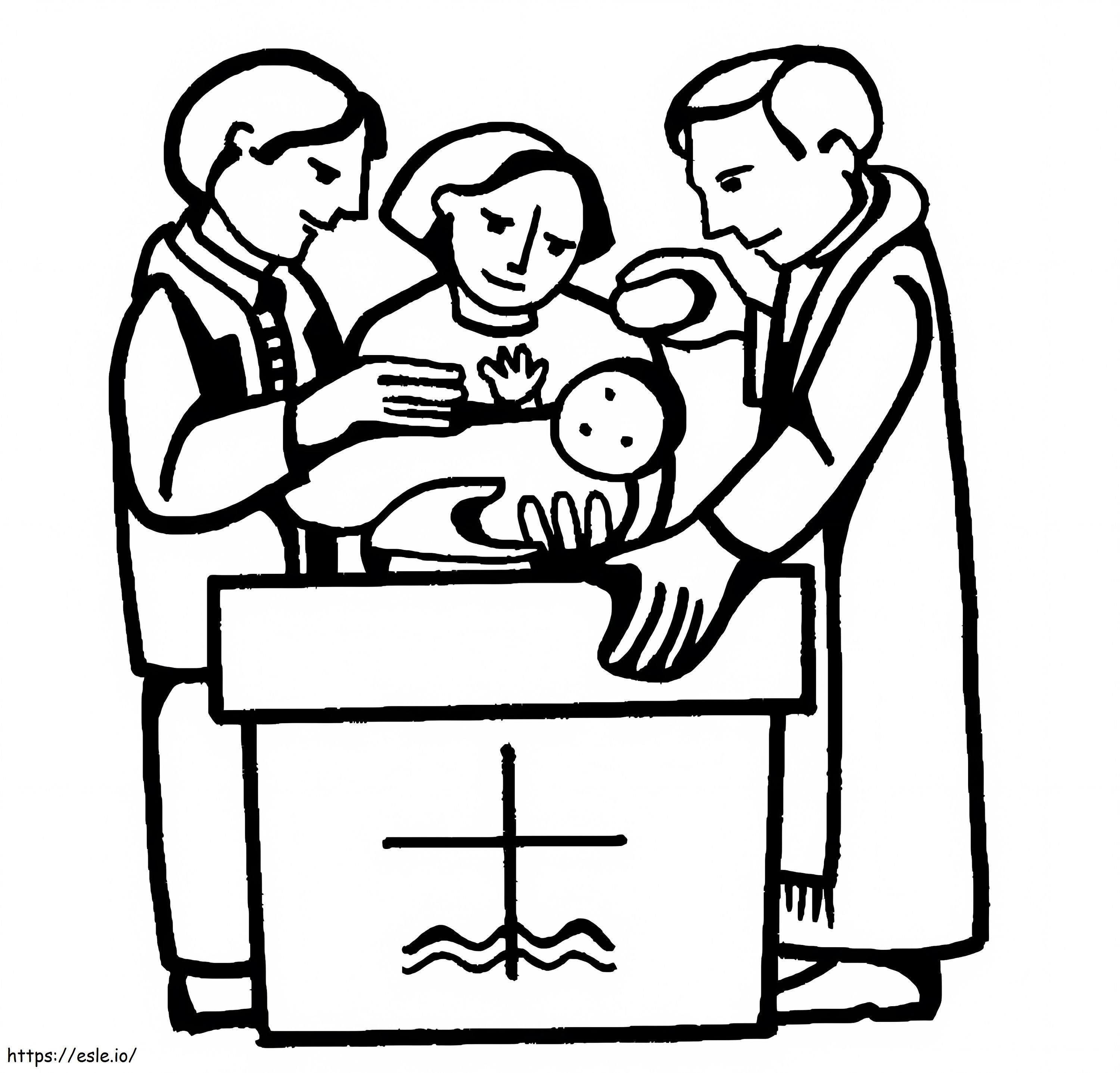 Battesimo 2 da colorare