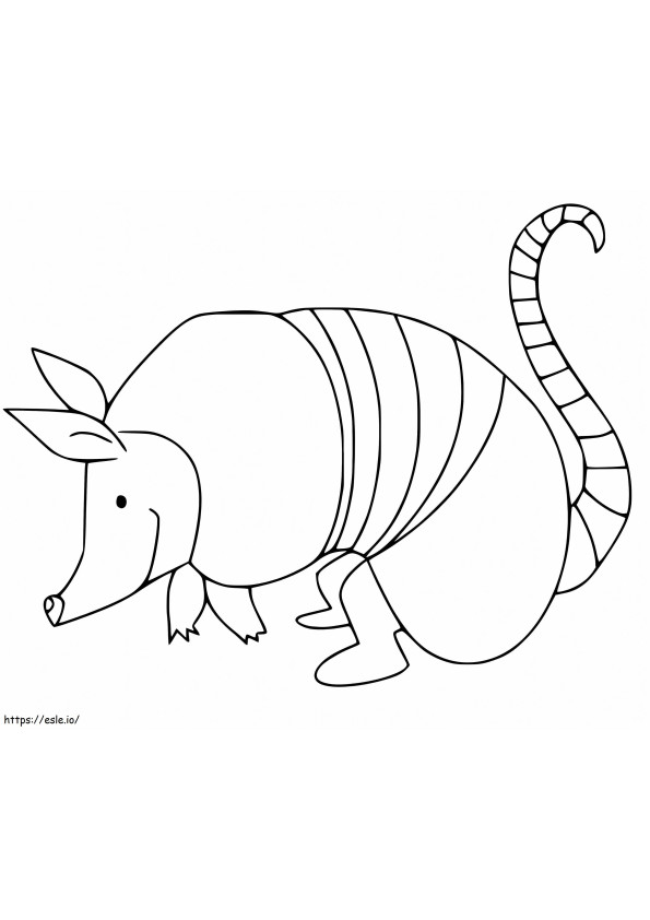 Armadillo Is Smiling coloring page