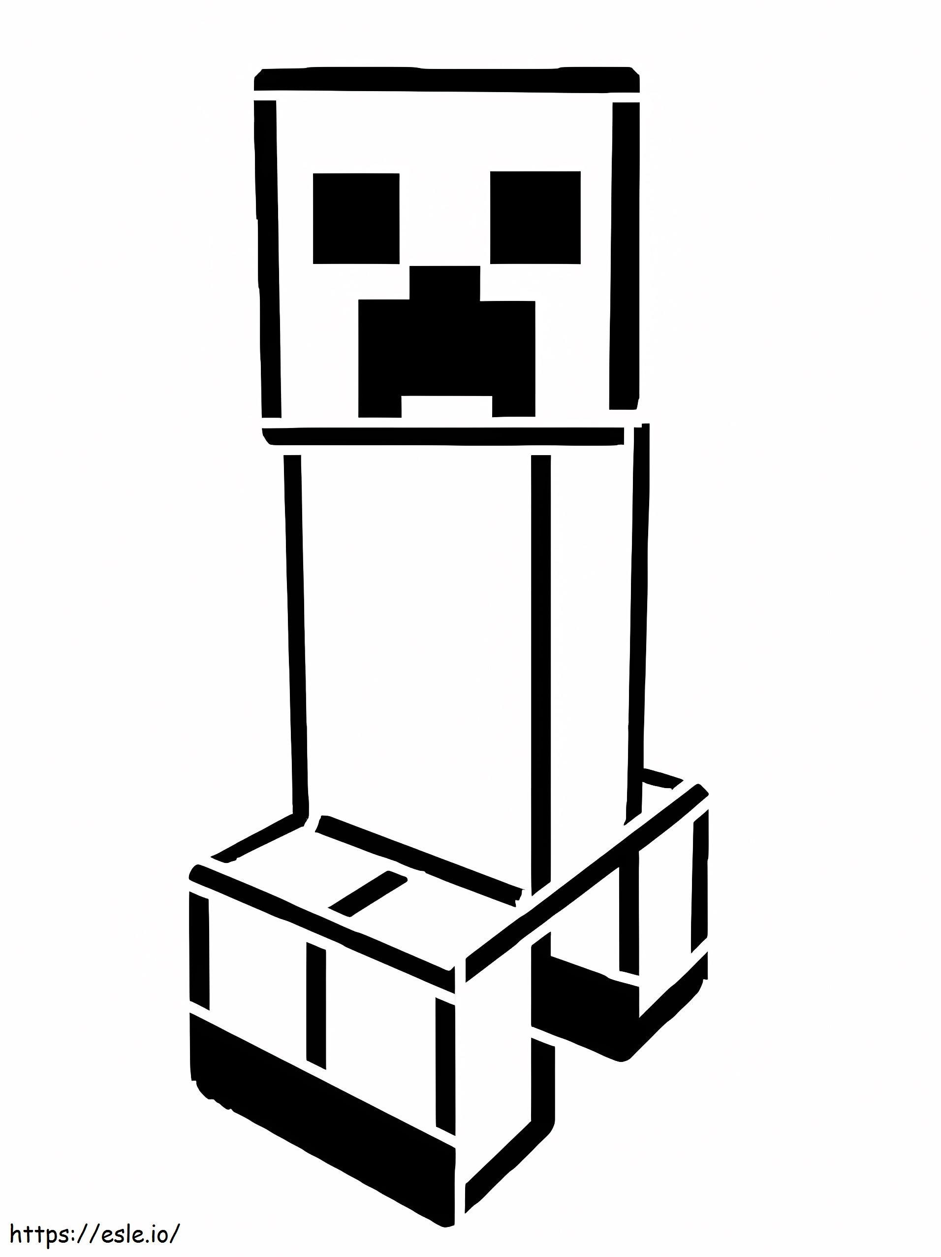 Creeper Coloring Page Minecraft