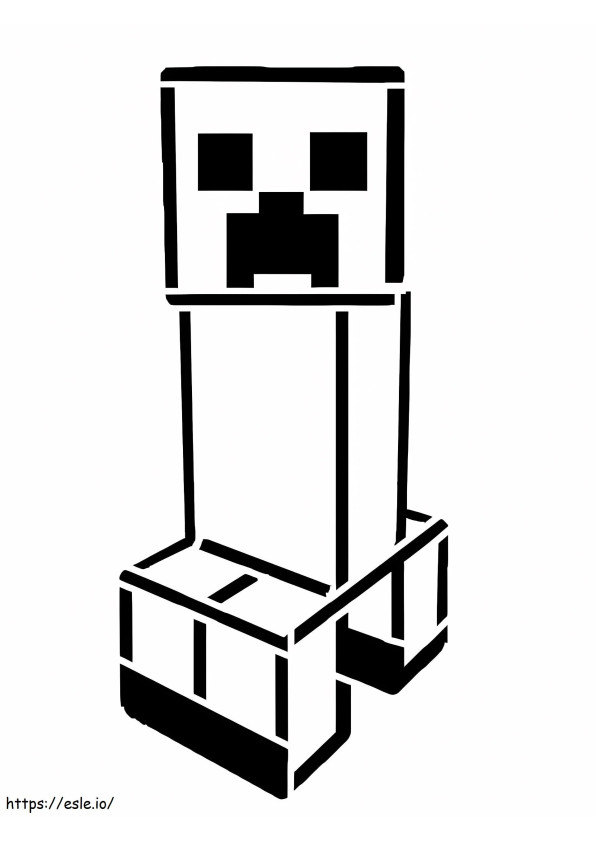 Minecraft Creeper da stampare da colorare