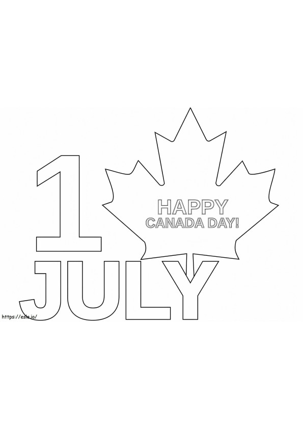 Coloriage Joyeux jour du Canada à imprimer dessin