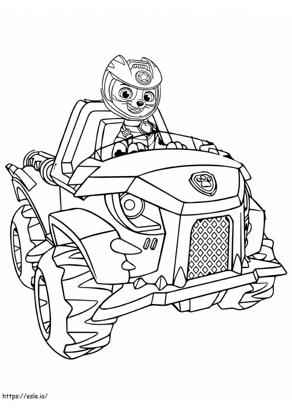 Coloriage Chat sauvage amusant Paw Patrol à imprimer dessin