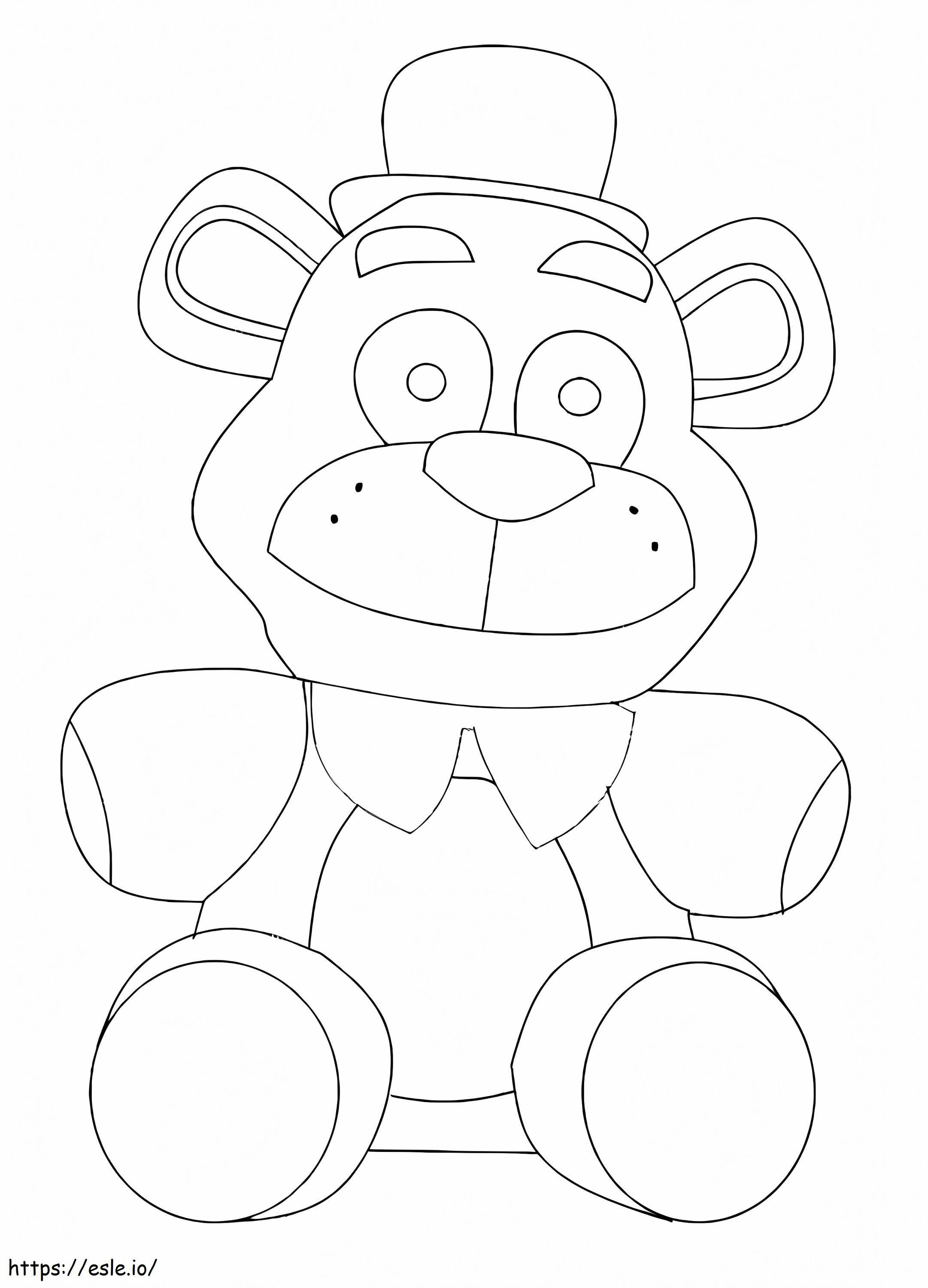 Cute Toy Freddy FNAF coloring page
