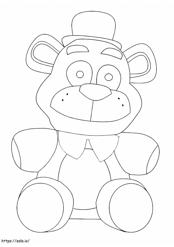 Cute Toy Freddy FNAF coloring page