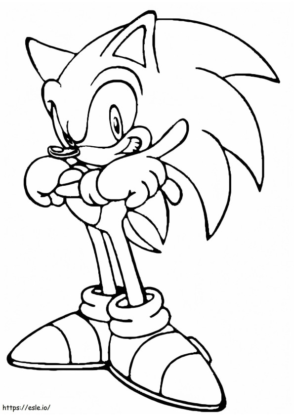 Sonic ilmainen tulostettava värityskuva