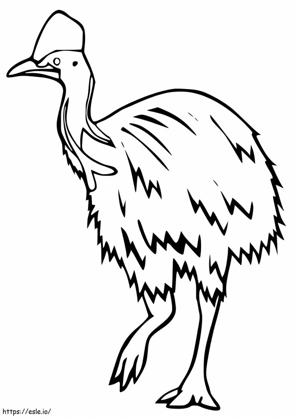 Free Cassowary coloring page