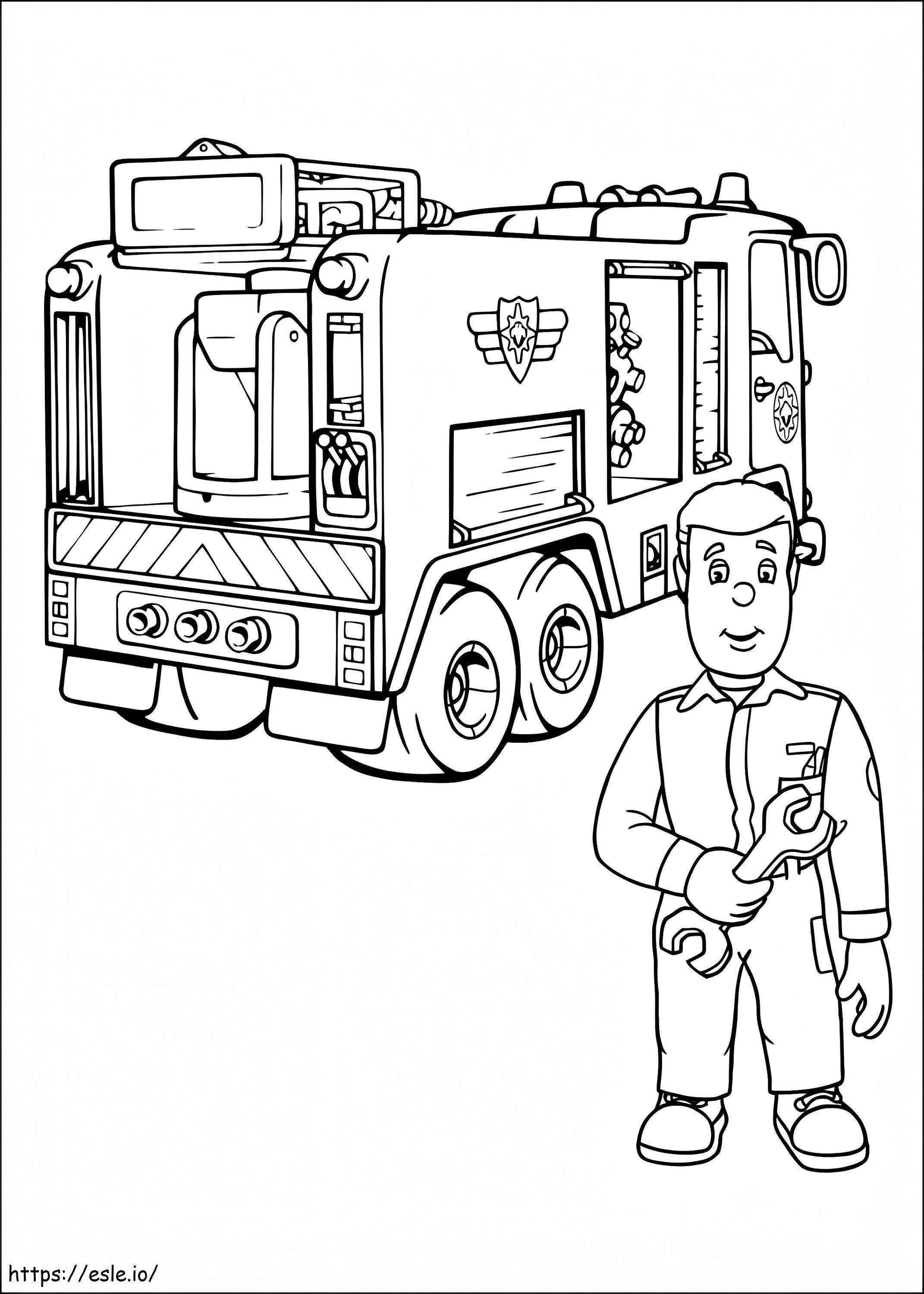 Fireman Sam 9 coloring page