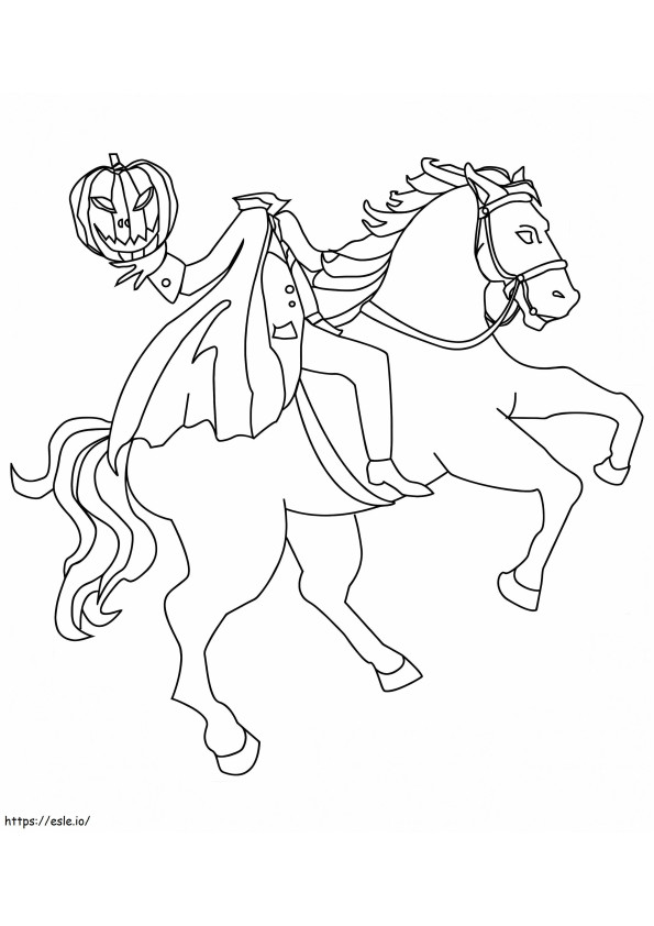 Headless Horseman To Color coloring page