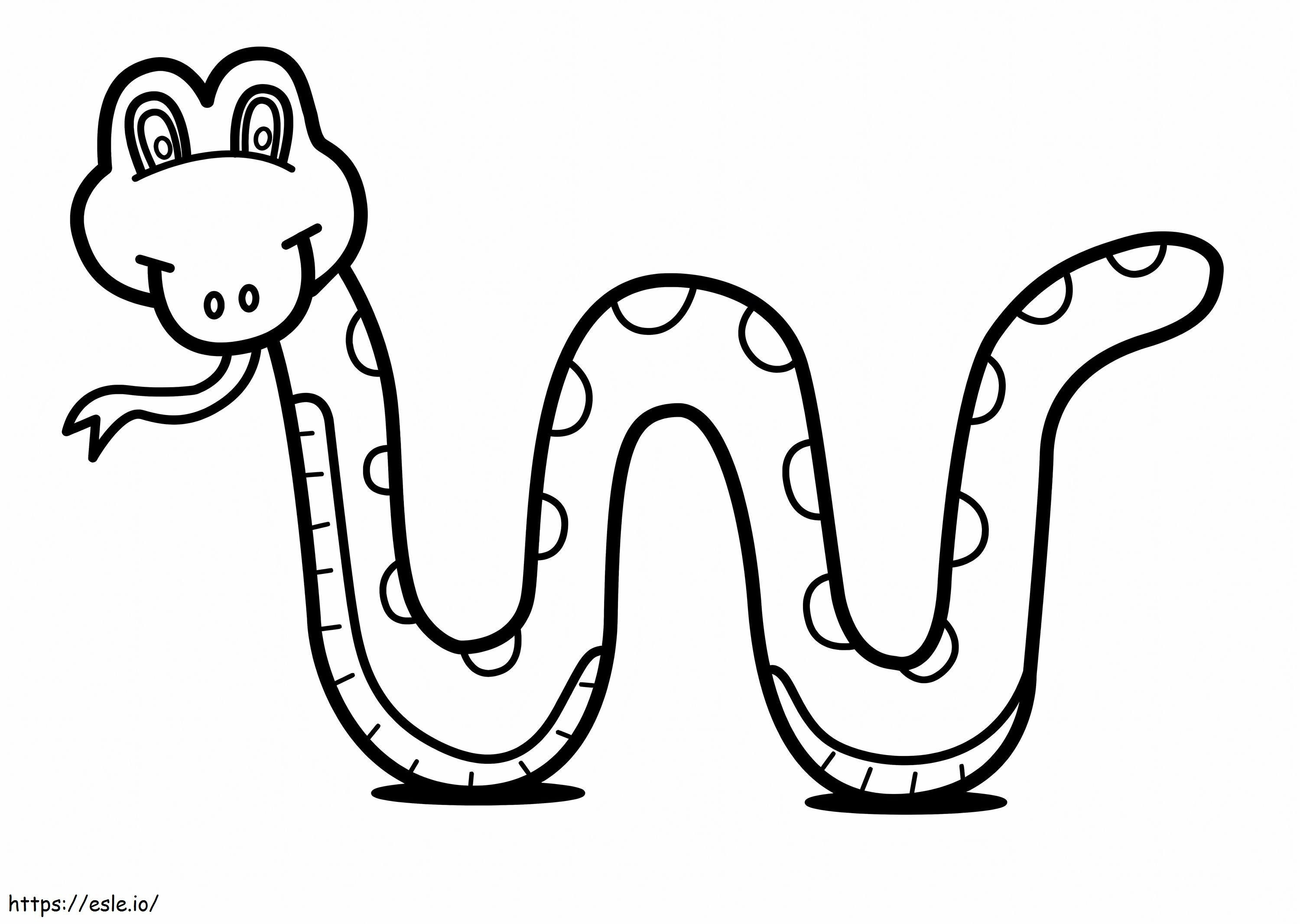 Smiling Snake coloring page