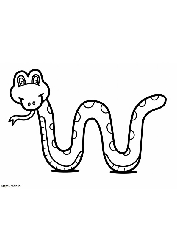 Uśmiechnięty wąż kolorowanka