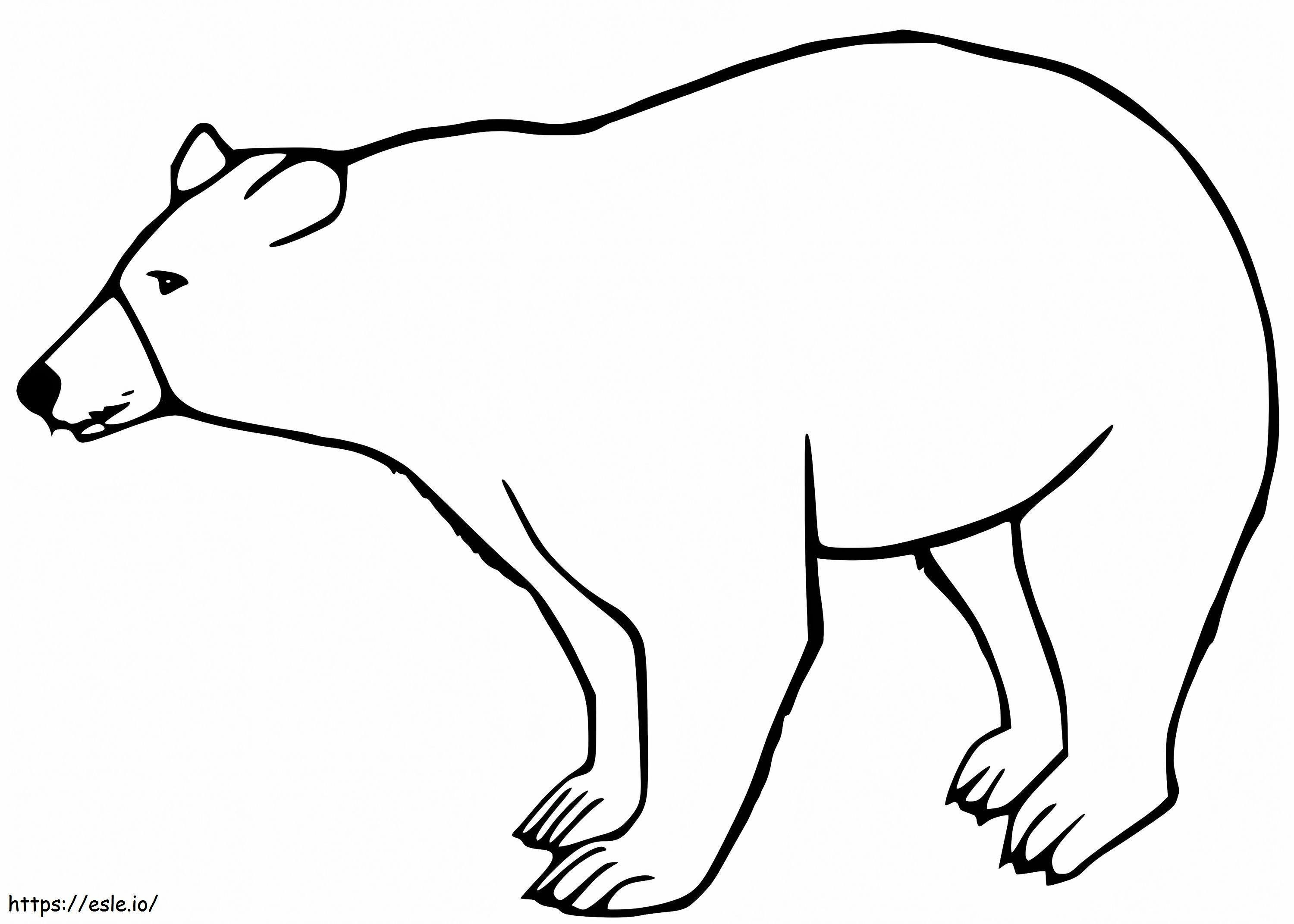 Um Urso Preto Simples para colorir