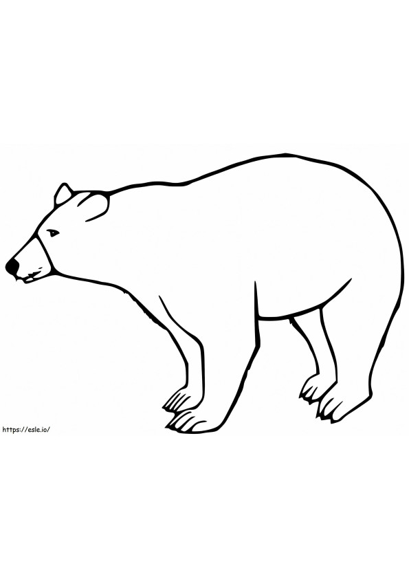 Coloriage Un simple ours noir à imprimer dessin