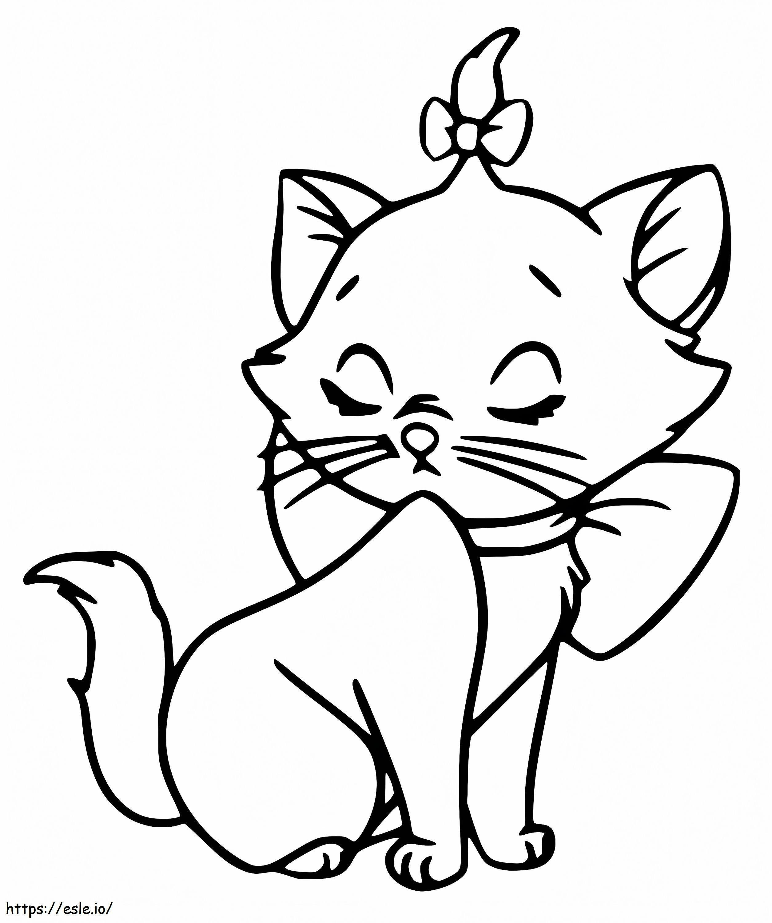 Print Marie Cat coloring page