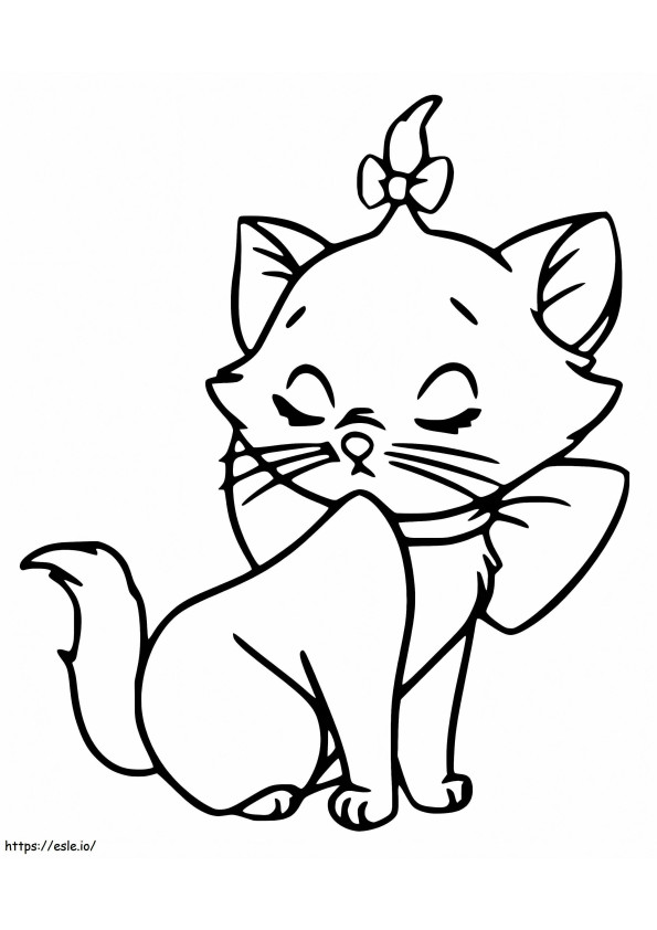 Print Marie Cat coloring page