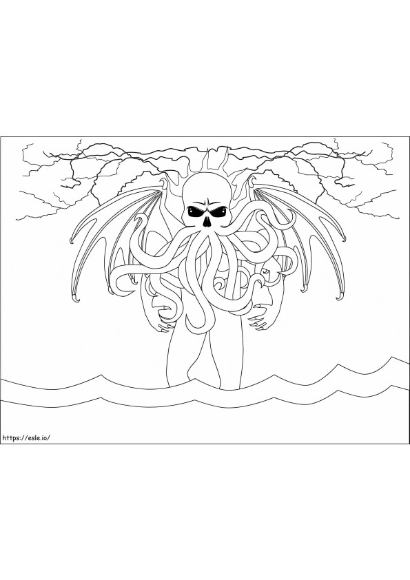 Evil Cthulhu coloring page