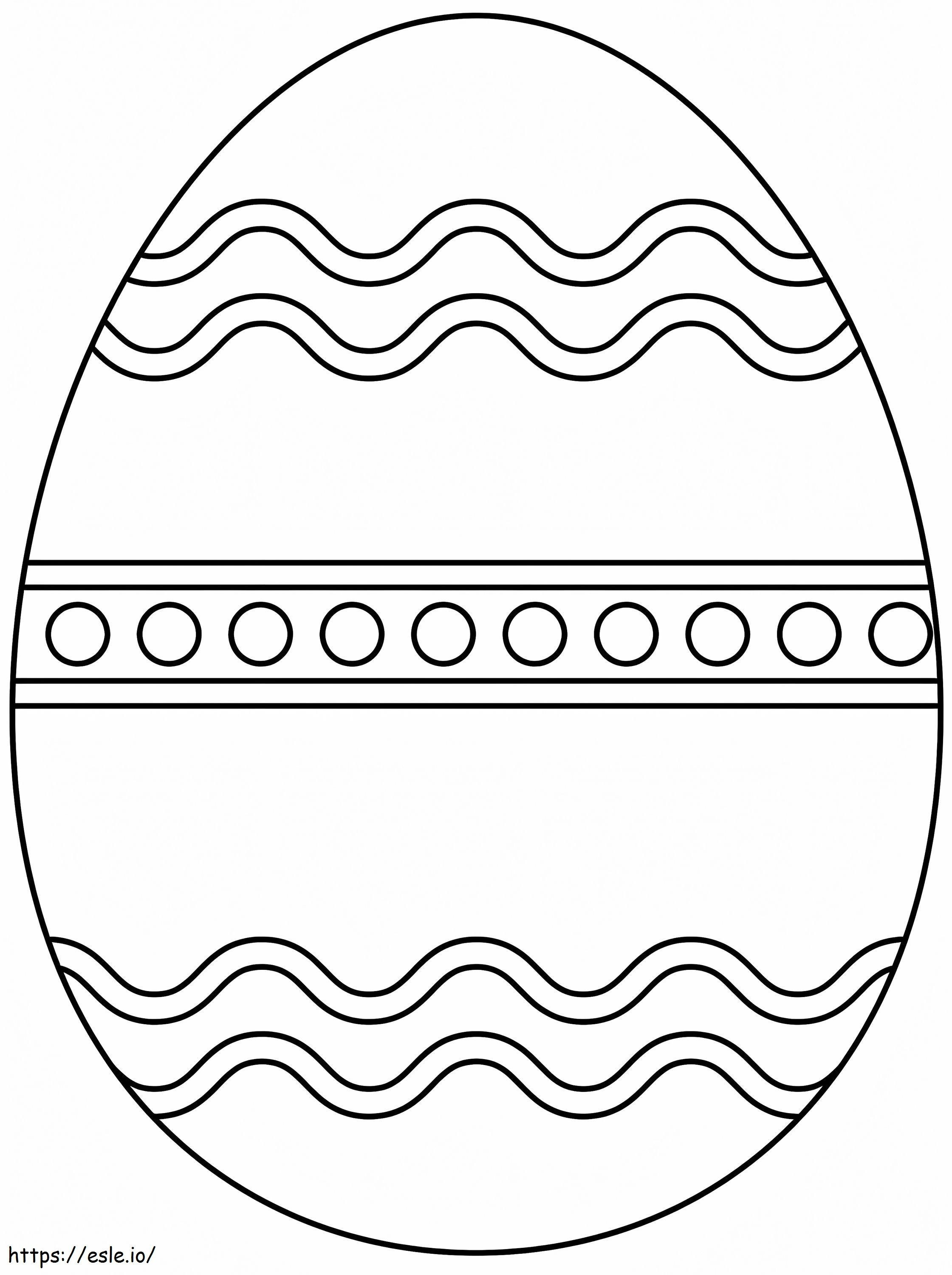 Coloriage Oeuf de Pâques mignon 6 à imprimer dessin