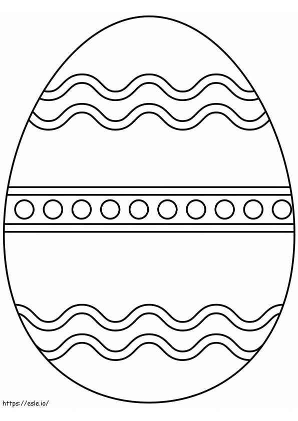 Uovo di Pasqua carino 6 da colorare