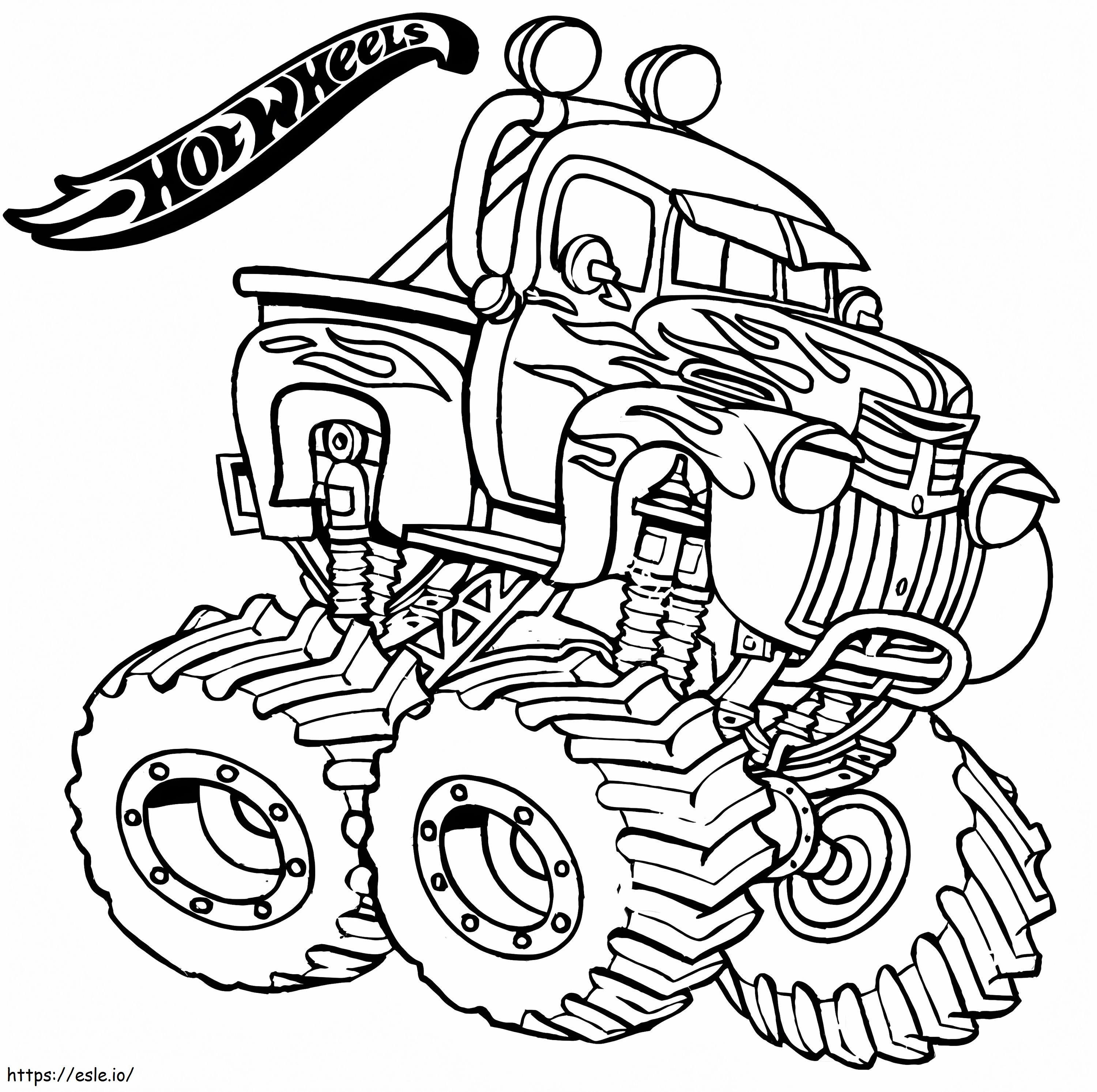 Funny Monster Truck Coloring Page