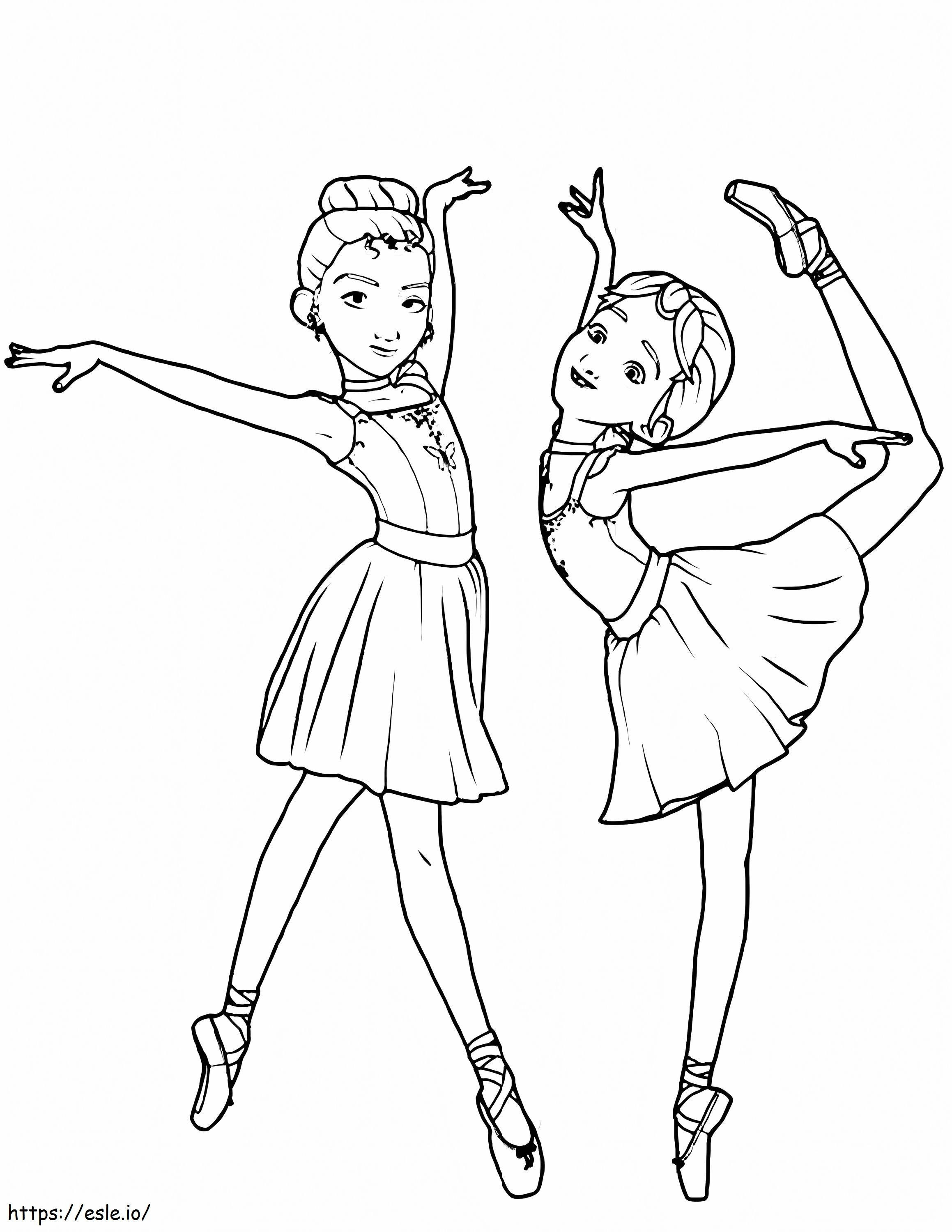 Lovely Ballerina coloring page