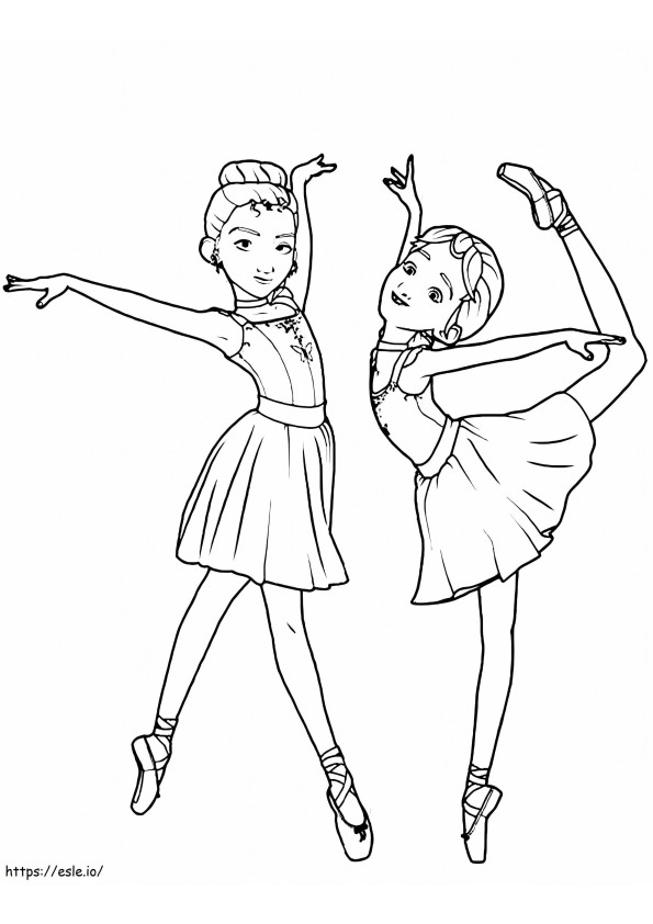 Lovely Ballerina coloring page