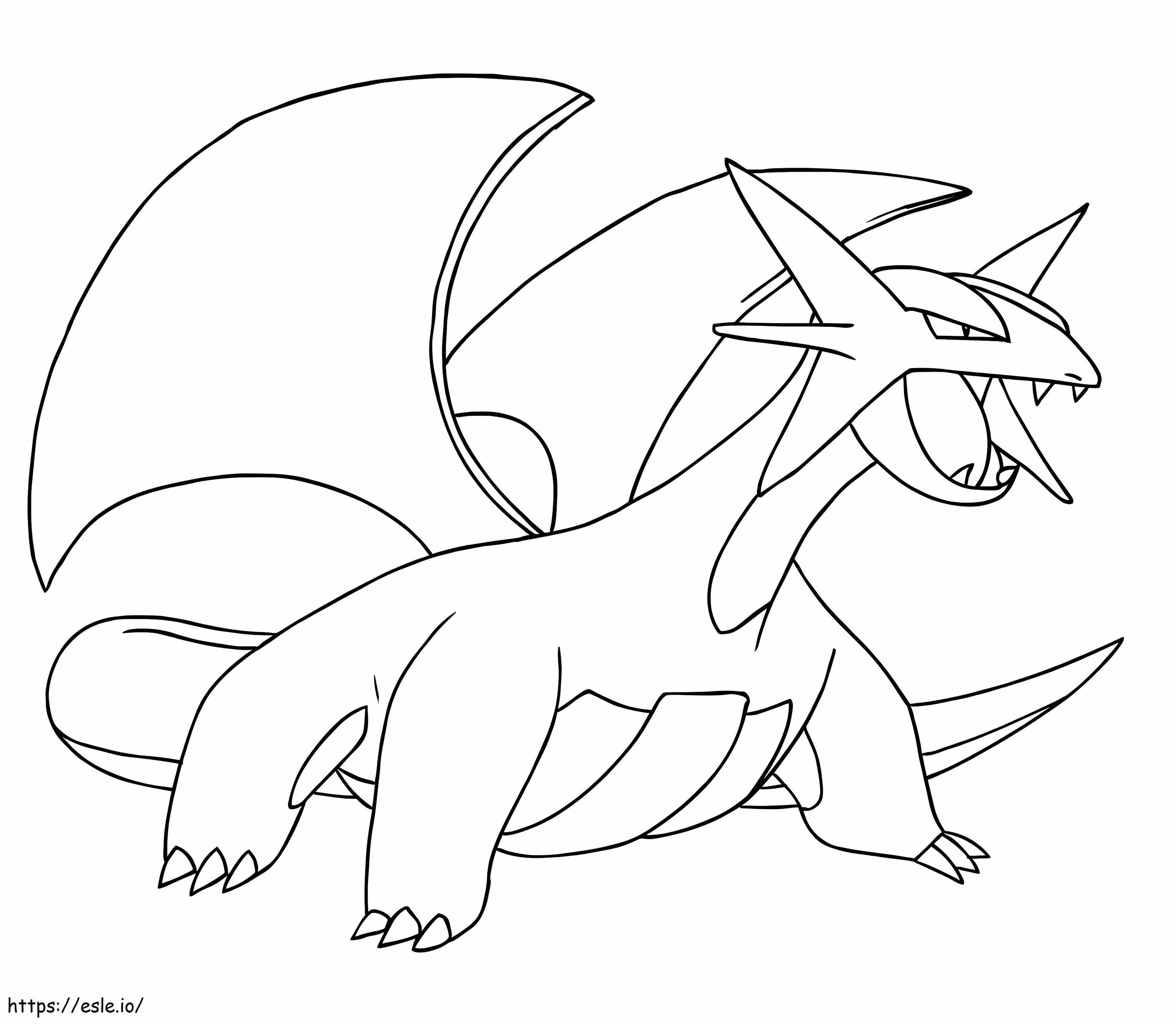 Pokémon Salamence kleurplaat kleurplaat
