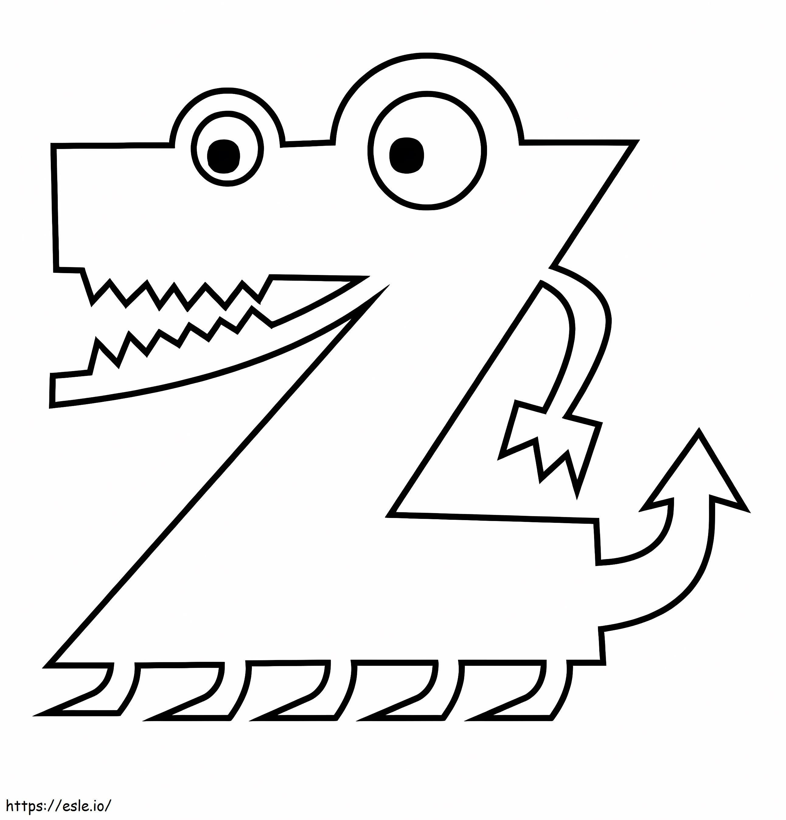 文字 Z 3 ぬりえ - 塗り絵