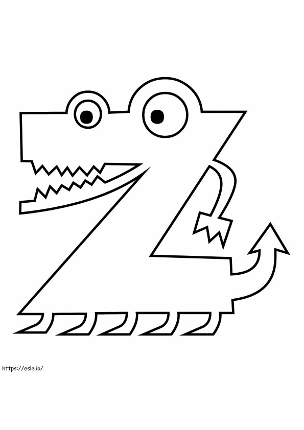 Letter Z 3 coloring page