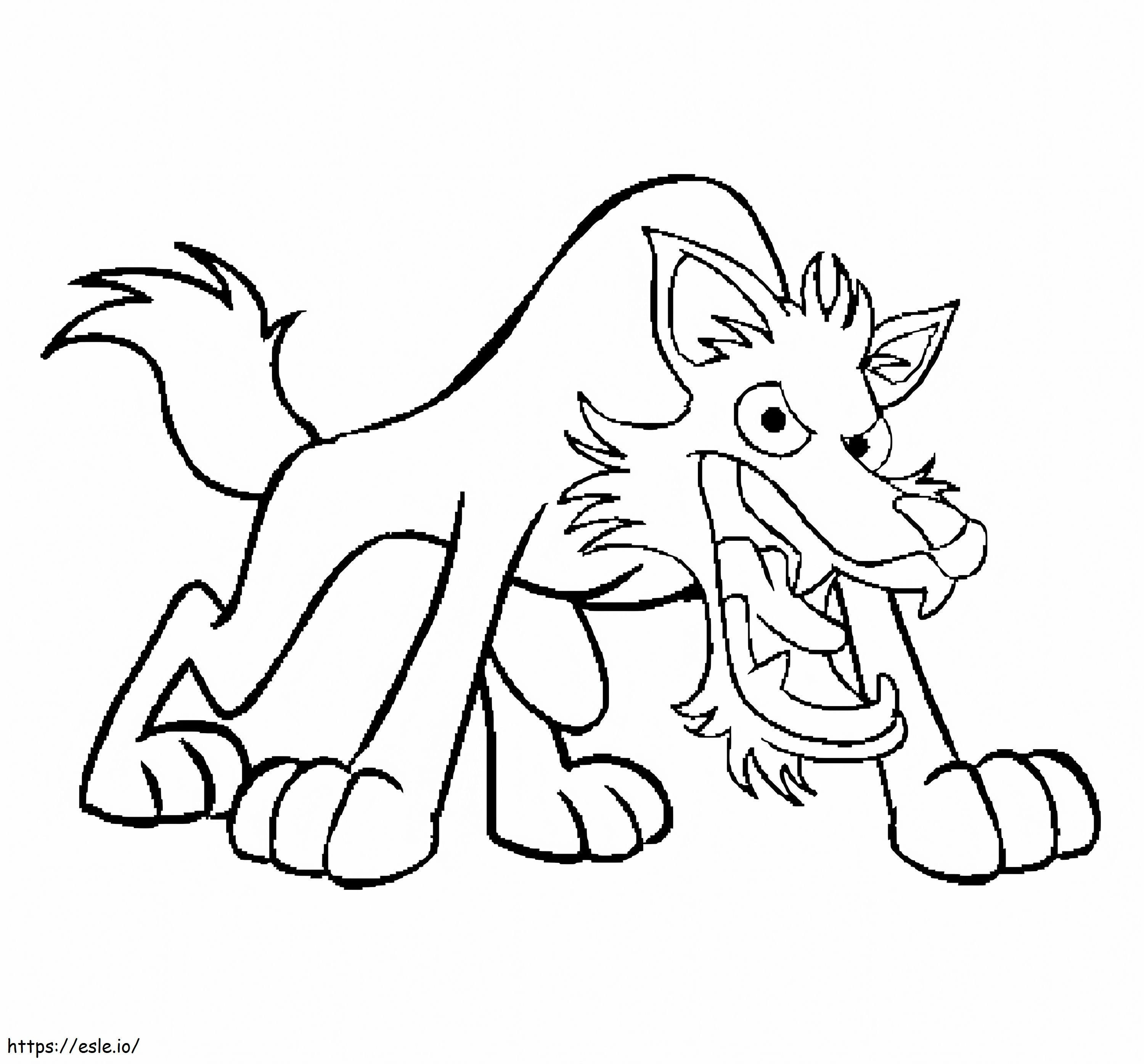 Cartoon Bad Wolf coloring page