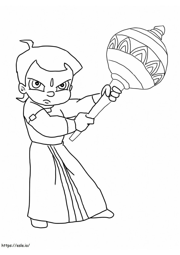 Chhota Bheem And The Curse Of Damyaan coloring page