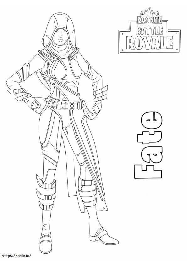 Fate Fortnite coloring page