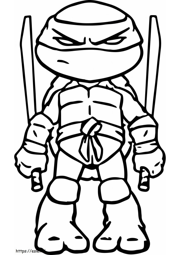 Angry Ninja Turtles Scaled coloring page