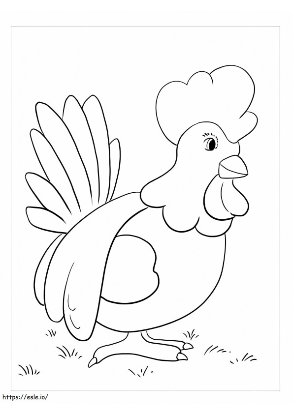 Free Rooster coloring page