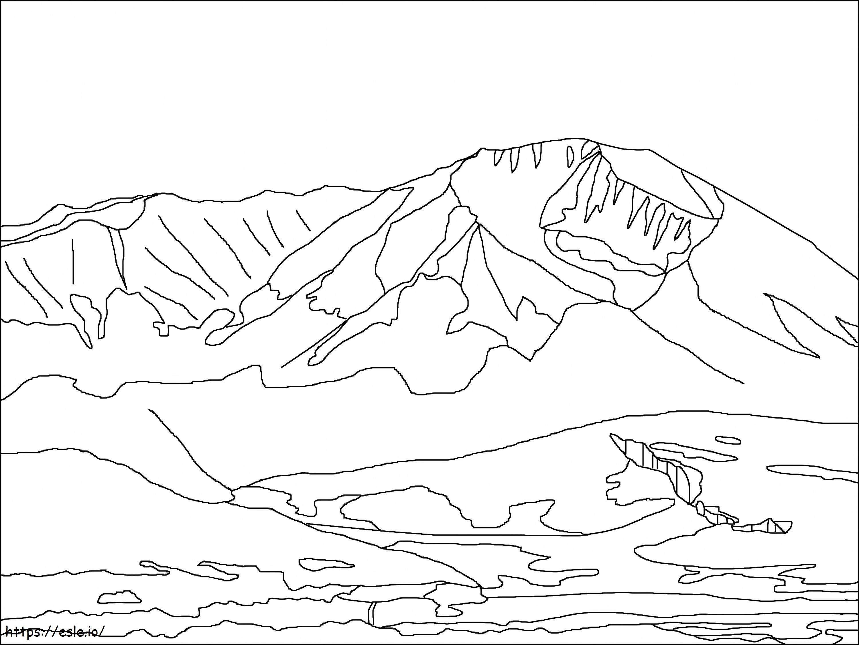 Coloriage Montagne Rocheuse à imprimer dessin