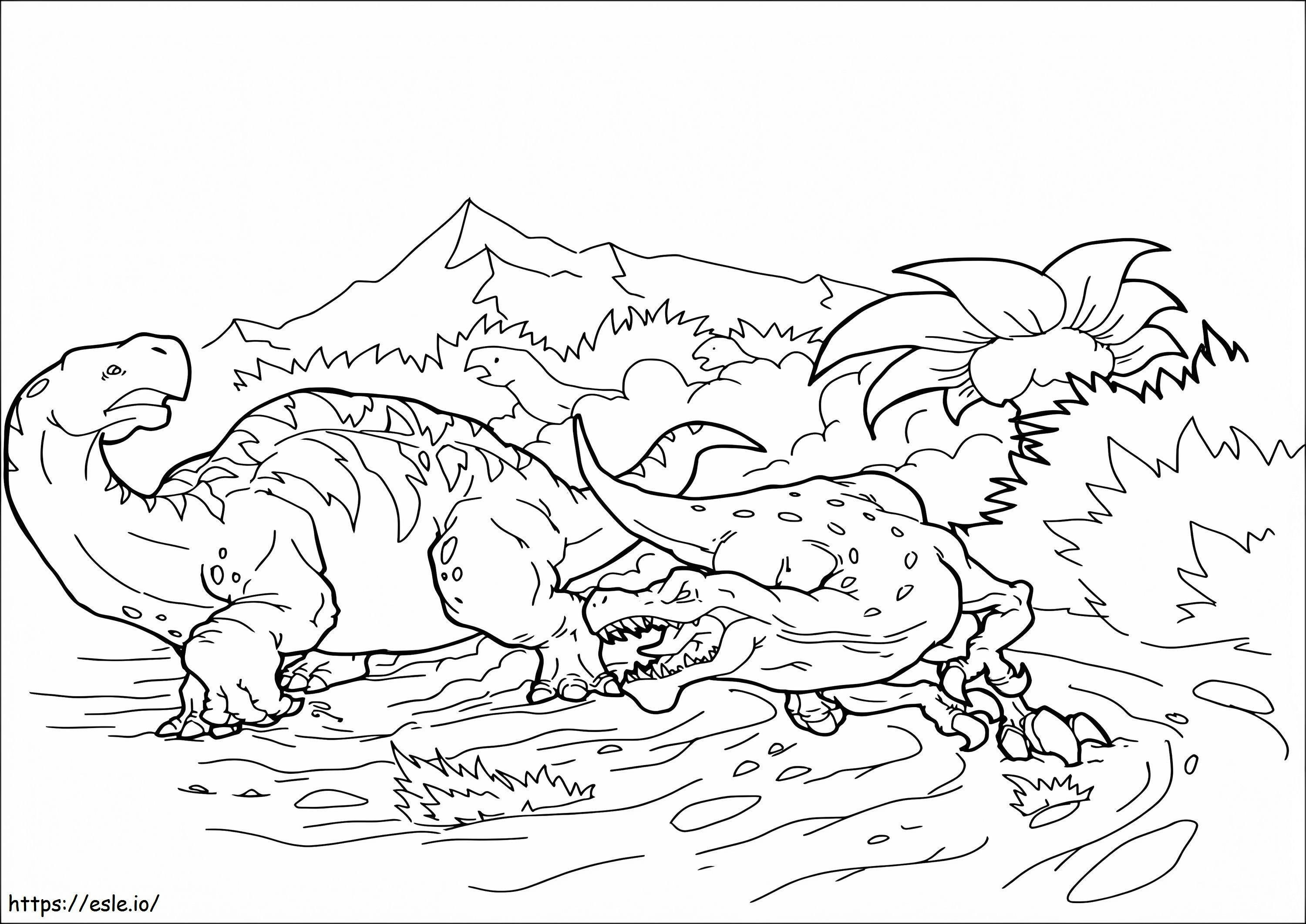Velociraptor Hunts coloring page