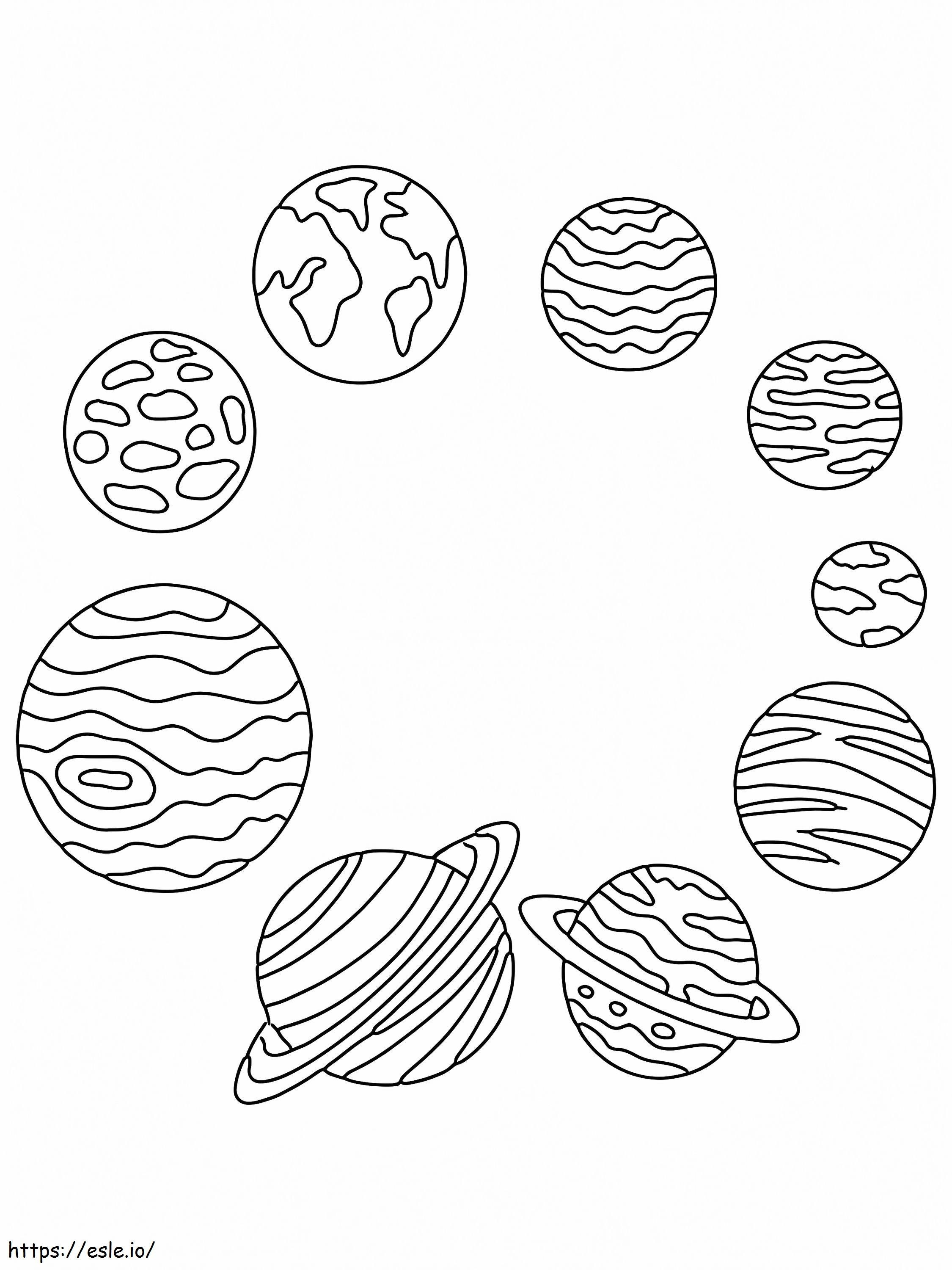 All Planets coloring page