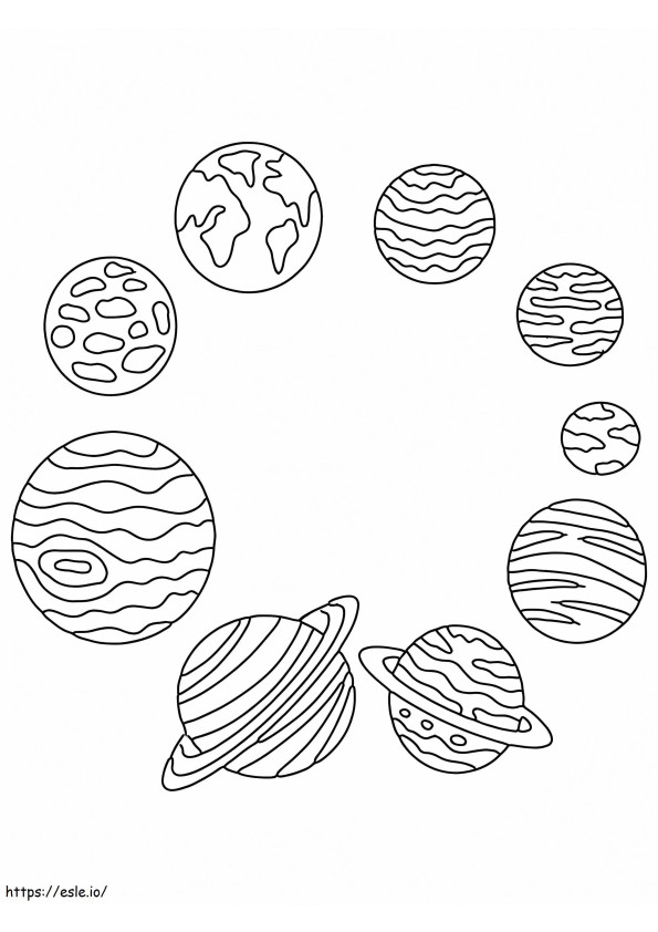 All Planets coloring page