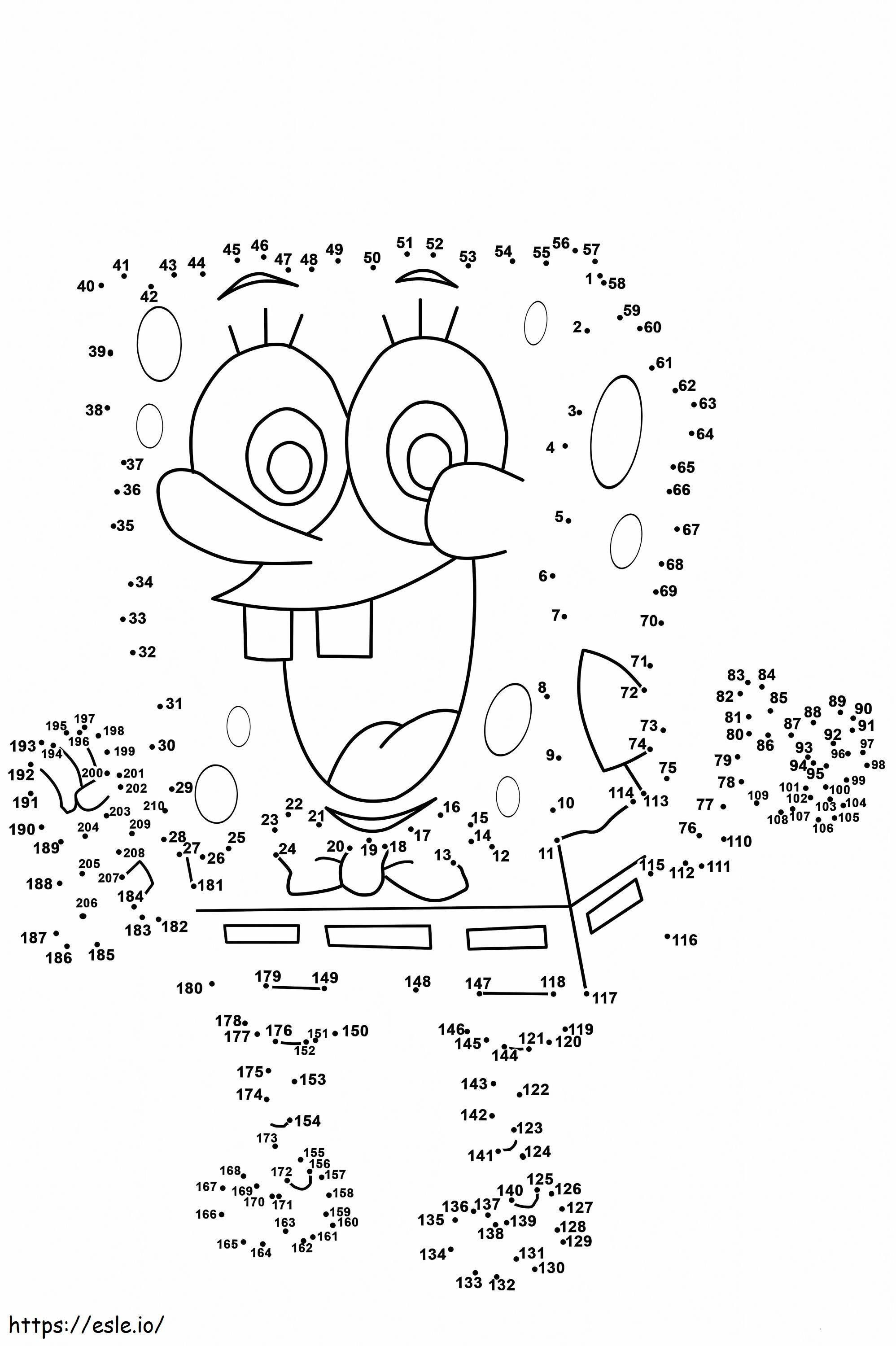 Spongebob Point To Points 1 coloring page