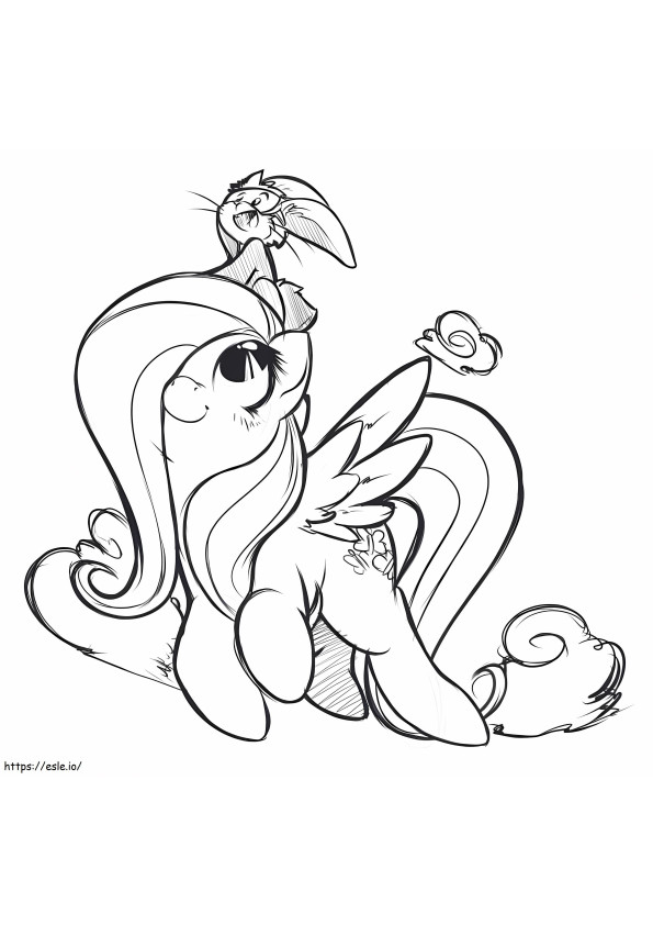 Fluttershy And Friend coloring page