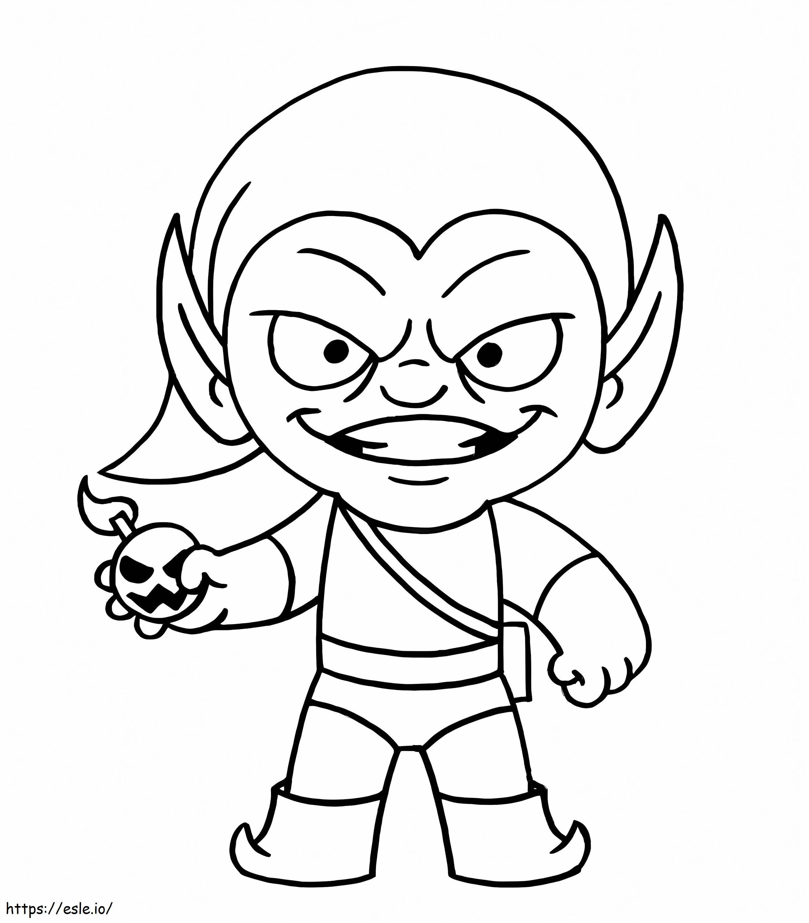Funny Leprechaun With Bomb coloring page