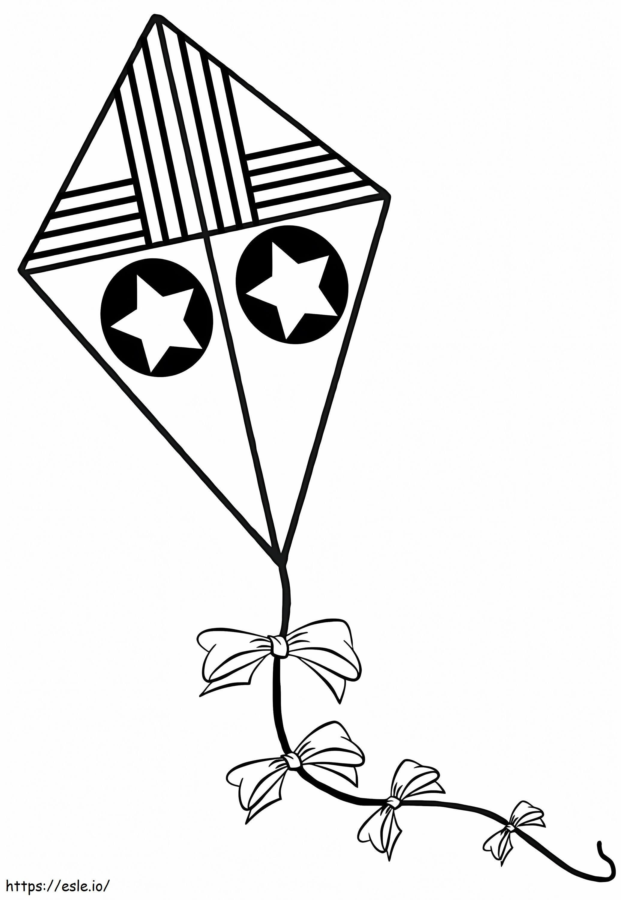 Kite 8 coloring page
