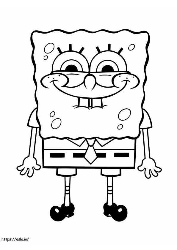 SpongeBob mit lustigem Lächeln ausmalbilder