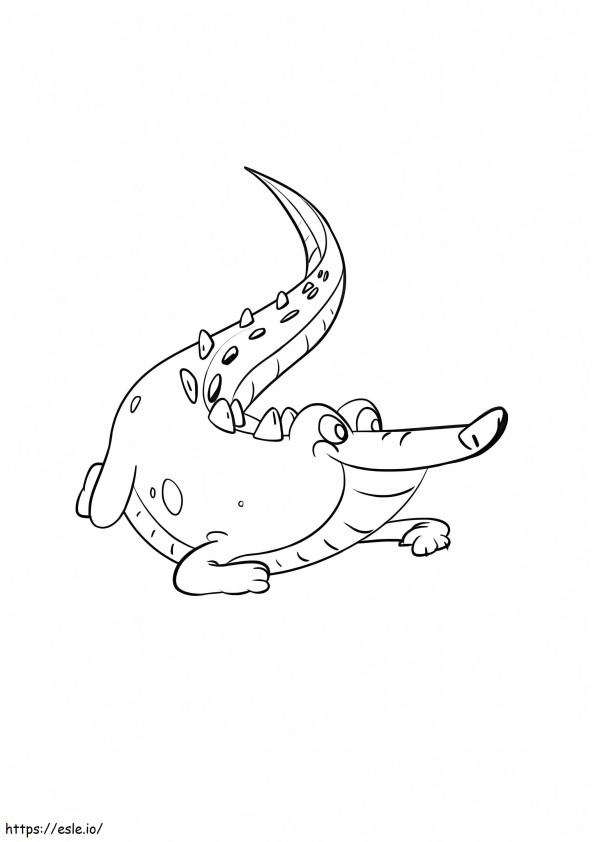 Smiling Crocodile coloring page