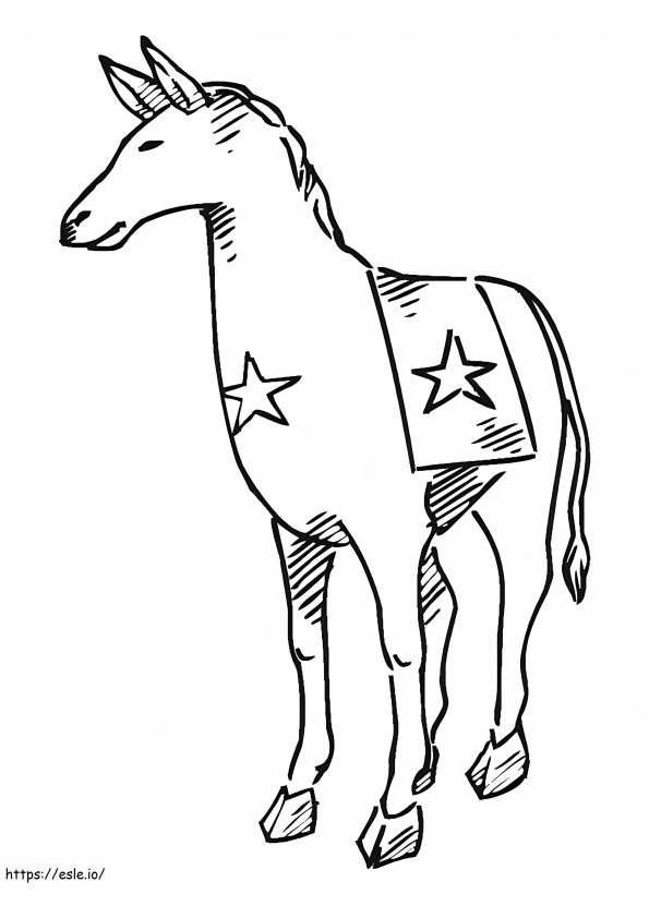 Democrat Donkey 2 coloring page
