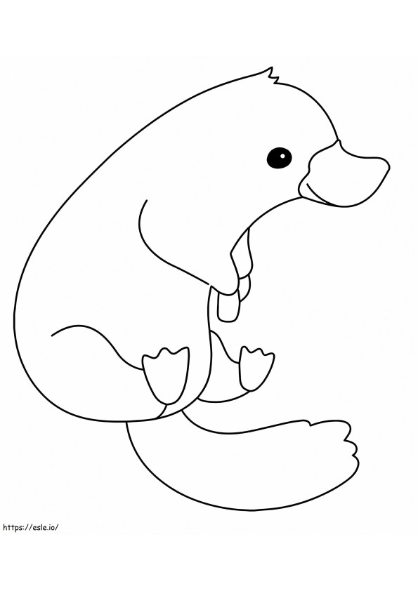 Lovely Platypus coloring page