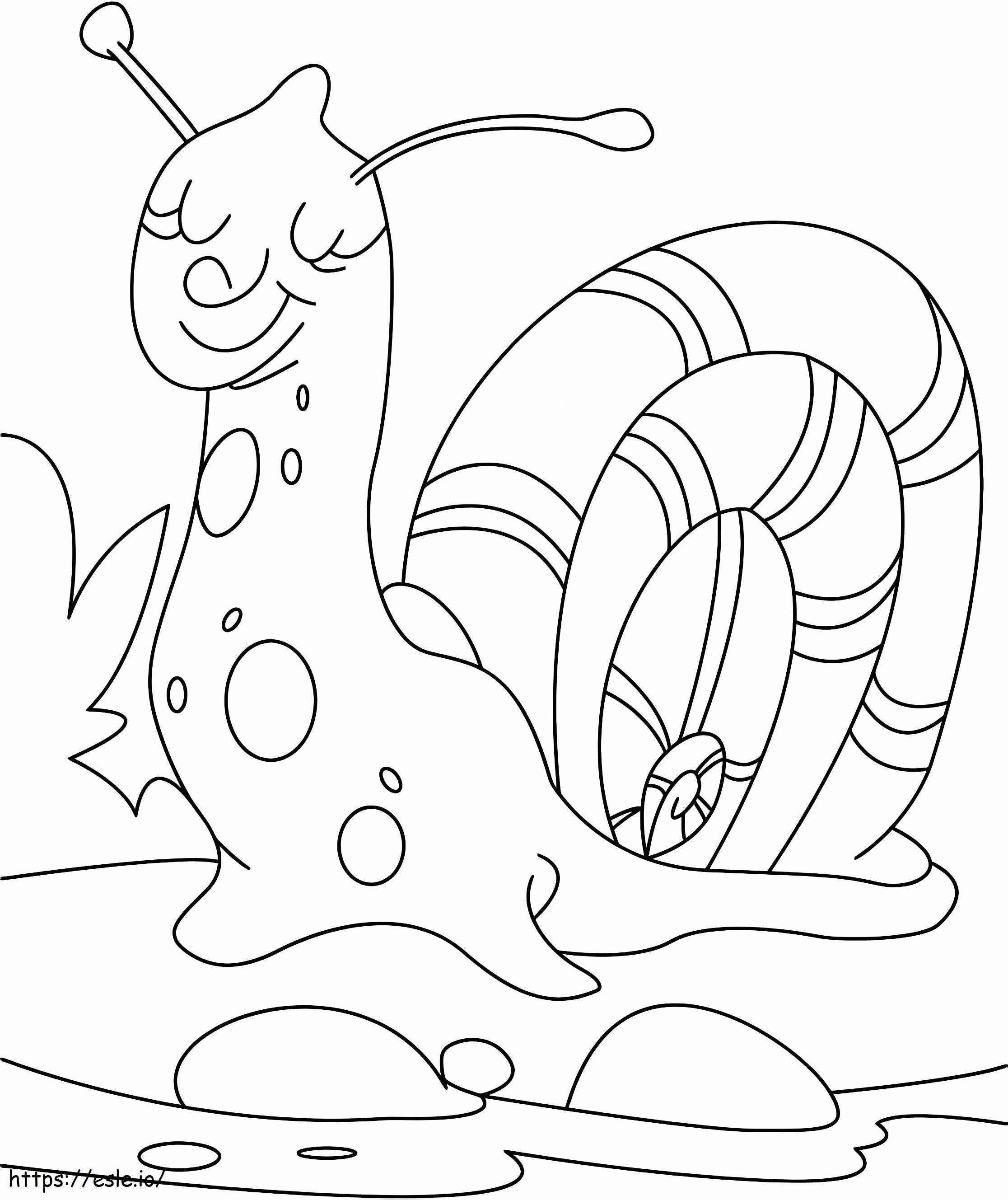 Sleeping Snail coloring page