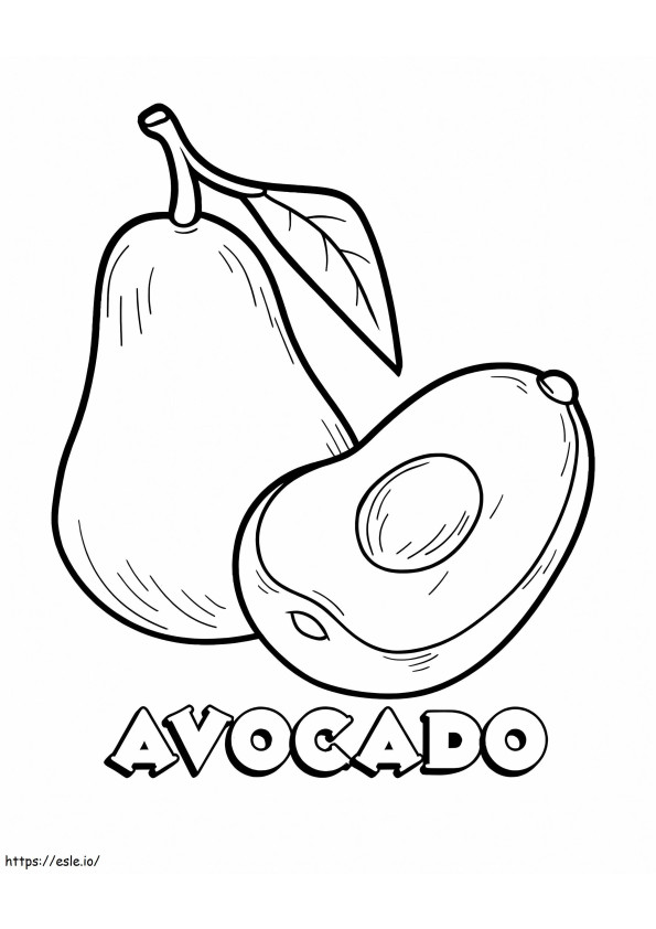 Avocado And A Half 4 coloring page